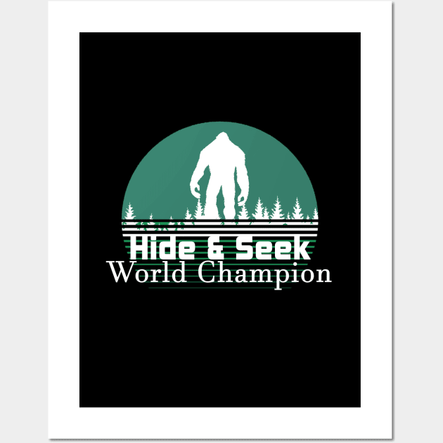 BigFoot Hide and Seek Wall Art by GreenGuyTeesStore